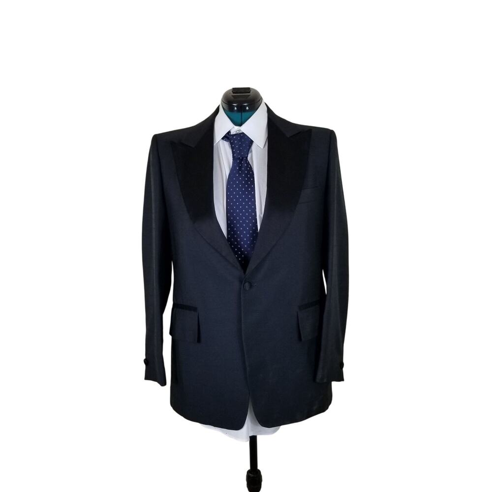 After Six Steve Petix Mens Black Tuxedo Jacket Size 42 Regular Classic Fit